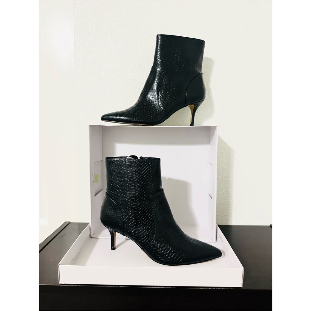 Rebecca Minkoff Denise Snake Print Stiletto Heel Booties Size 8.5 NWT